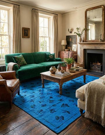 6' x 7' 6 Hand Woven Kilim Suzani Wool Rug