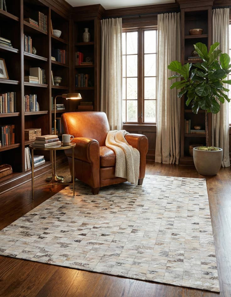 Detail image of 5' 4 x 7' 6 Cowhide Rug