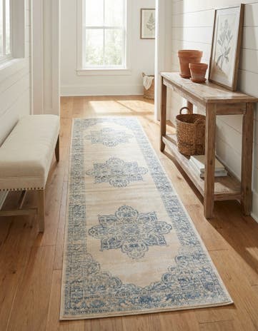 Beige Restoration Runner Rug