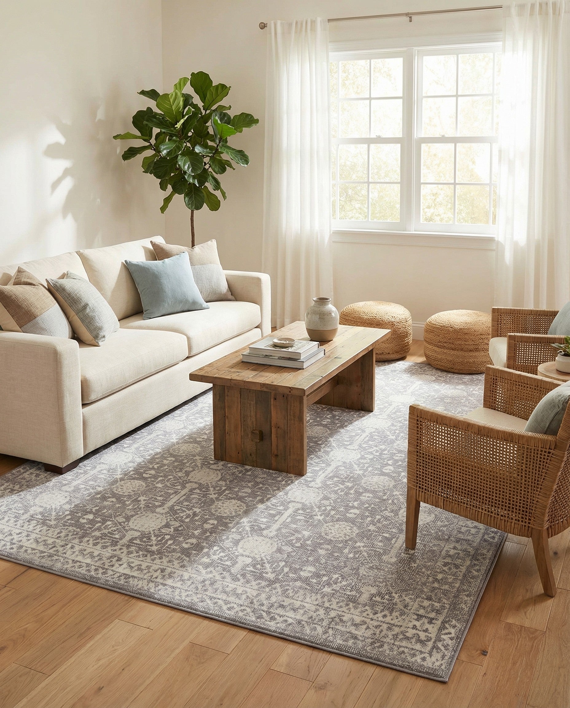 Gray Washable Timeless Rug