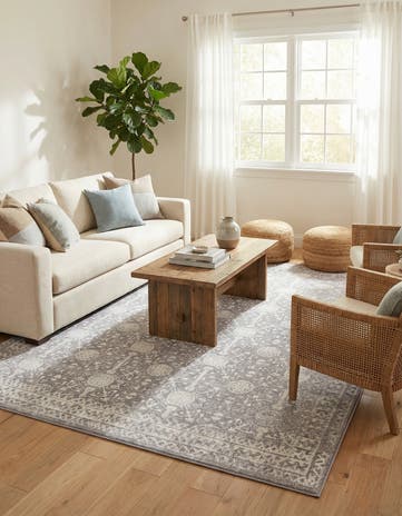 Gray Washable Timeless Rug