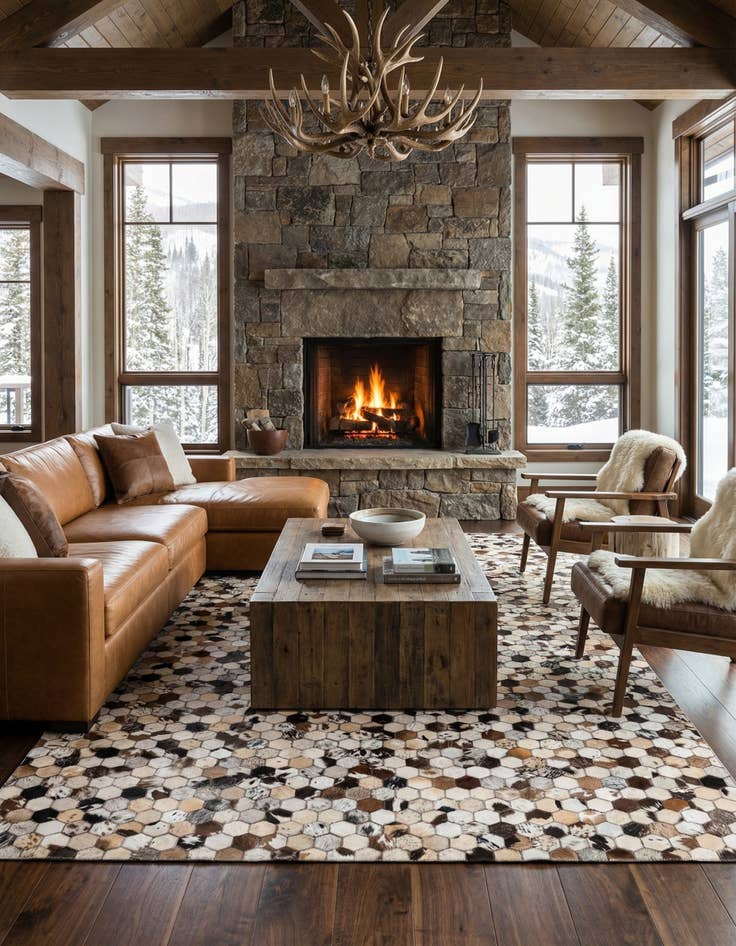 Detail image of  5' x 8' 2 Cowhide Rug