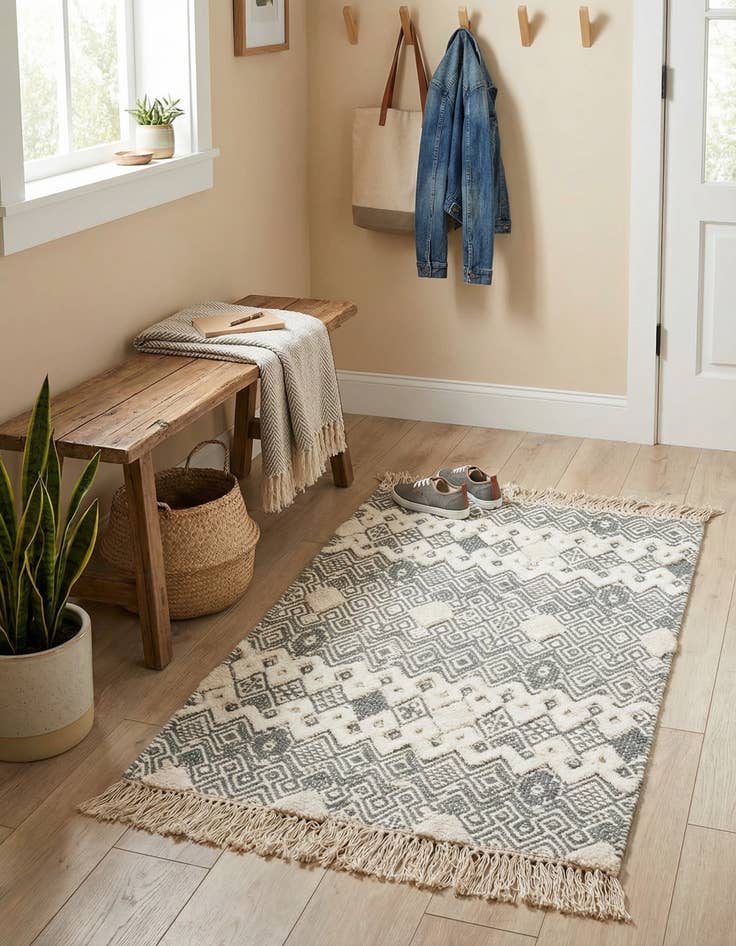 Detail image of 2' 2 x 3' 1  Hand Braided Jute Rug