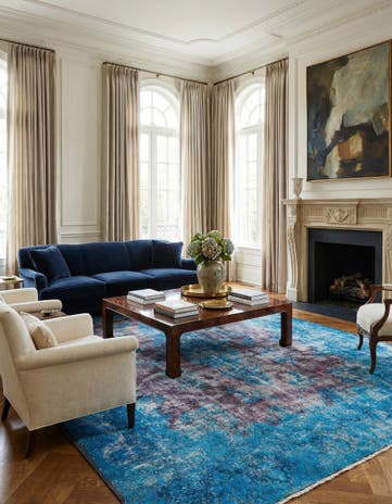 9' 7 x 12' 11 Vintage Royal Wool Rug
