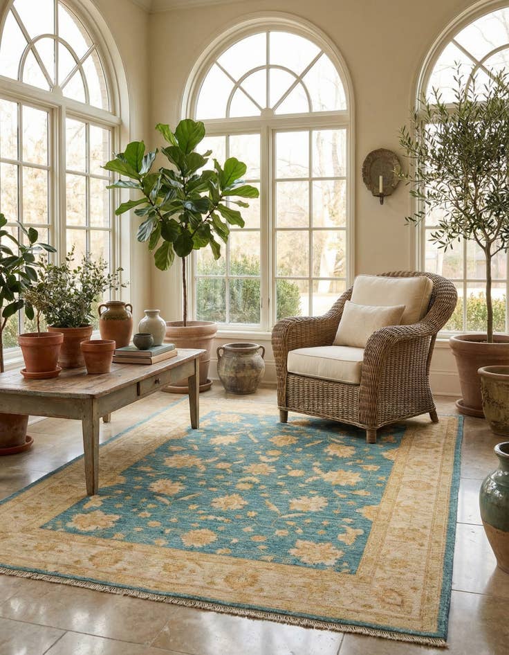 Detail image of  5' 1 x 6' 8 Kaizar Wool Rug