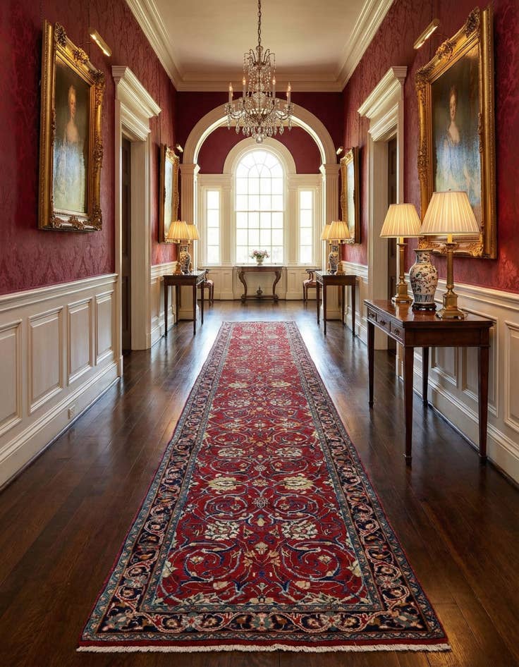 Detail image of 2' 7 x 13' 11 Sarouk Wool Runner Rug