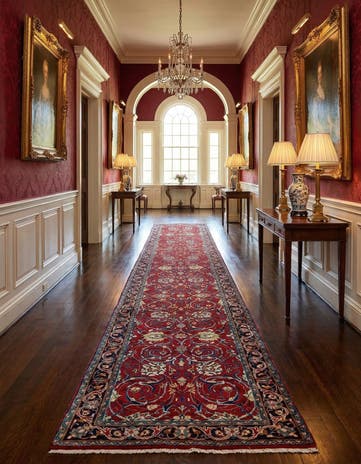 2' 7 x 13' 11 Sarouk Wool Runner Rug