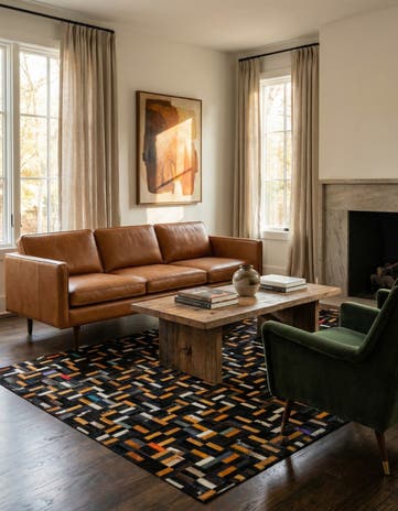 5' x 8' 1 Cowhide - Patchwork Rug