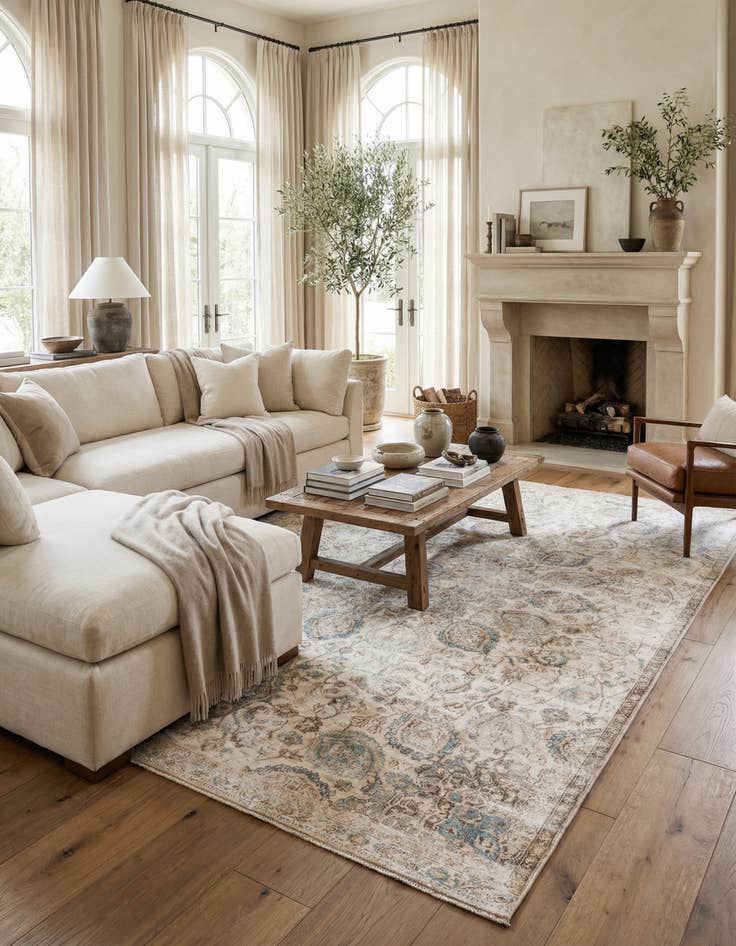 Detail image of 7' 1 x 10' Hand Knotted Ultra Vintage Persian Wool Rug