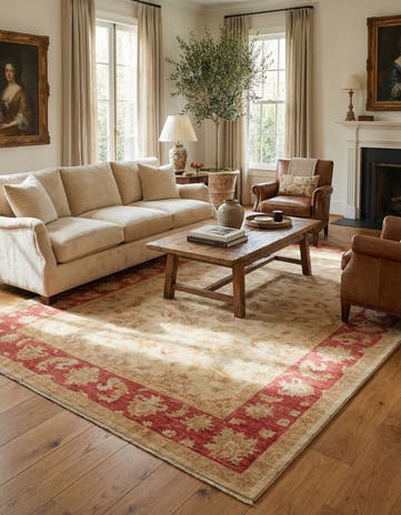 6' 6 x 9' 4 Hand Knotted Peshawar Ziegler Rug