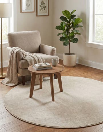 Ivory Finsbury Round Rug
