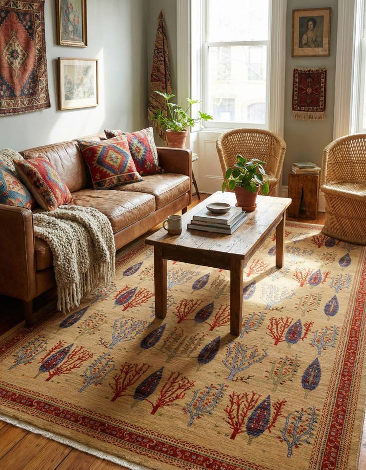 Detail image of 10' 6 x 16' 5 Kashkuli Gabbeh Rug