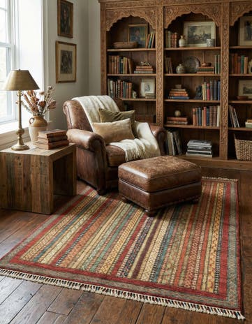 4' 10 x 6' 6 Hand Knotted Ariana Ziegler Rug