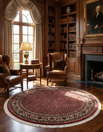 5' x 5' Bidjar With Silk Round Rug