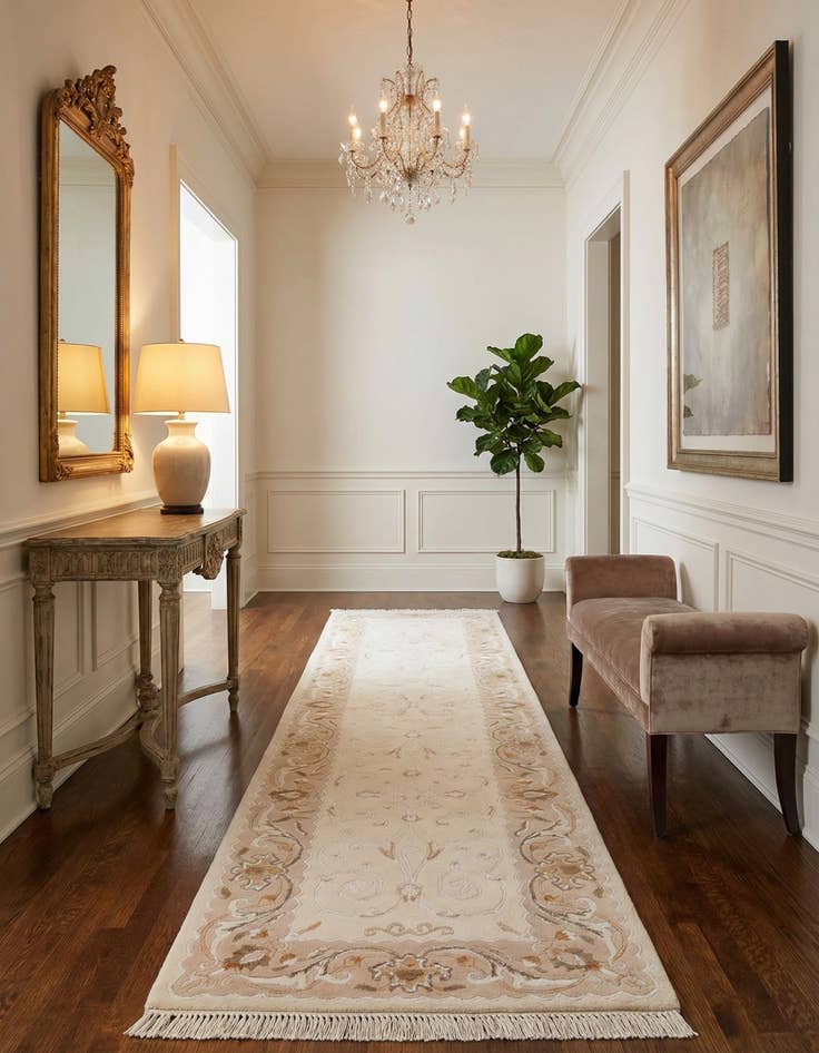 Detail image of 2' 10 x 9' 9  Hand Knotted Darya Wool Runner Rug