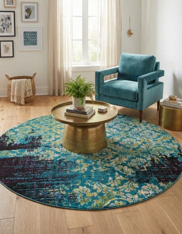 Blue Istanbul Round Rug