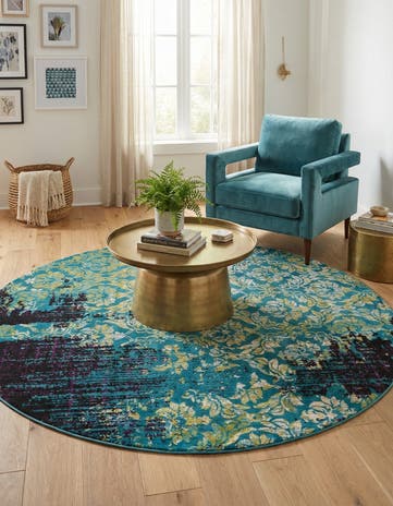 Blue Istanbul Round Rug