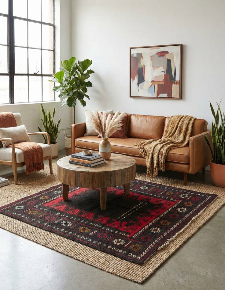 Detail image of 4' x 4'  Hand Woven Kilim Fars Wool Square Rug