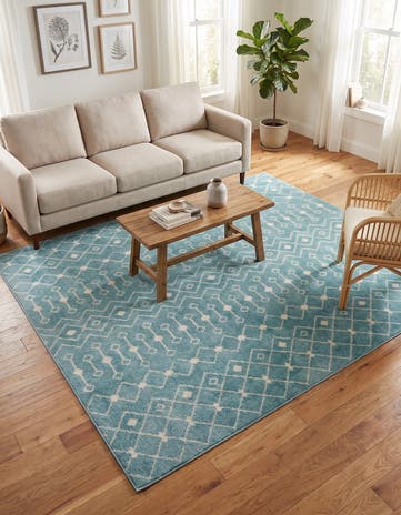 7' 10 x 7' 10 Moroccan Trellis Square Rug