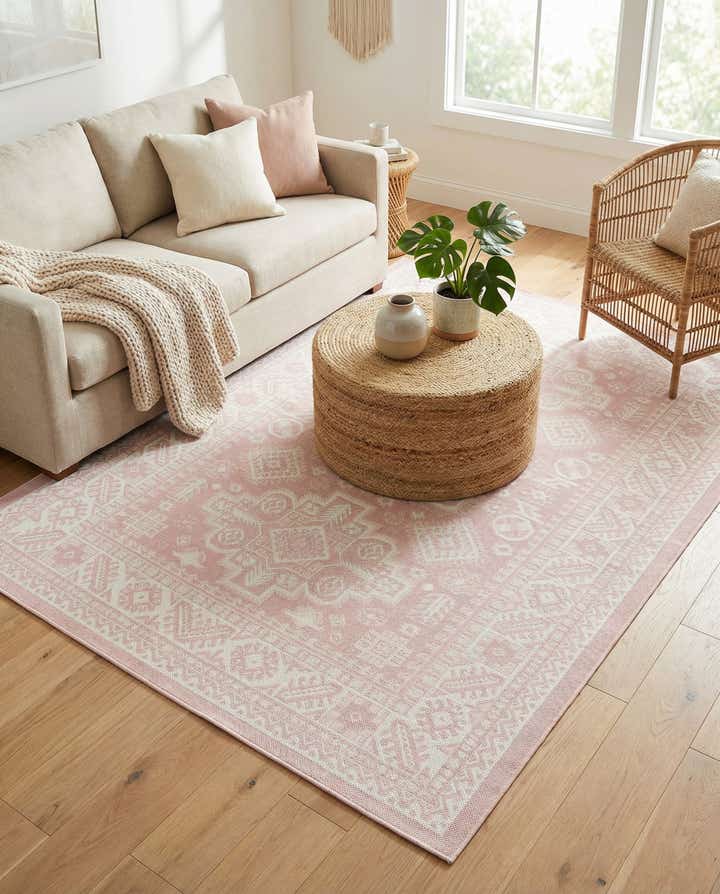 6' x 9' Easy-Clean Aztec Indoor / Outdoor Rug
