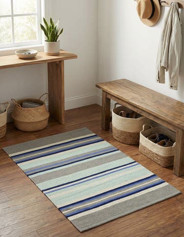 2' x 3' 1 Hand Woven Flatweave Cotton Dhurrie Rug