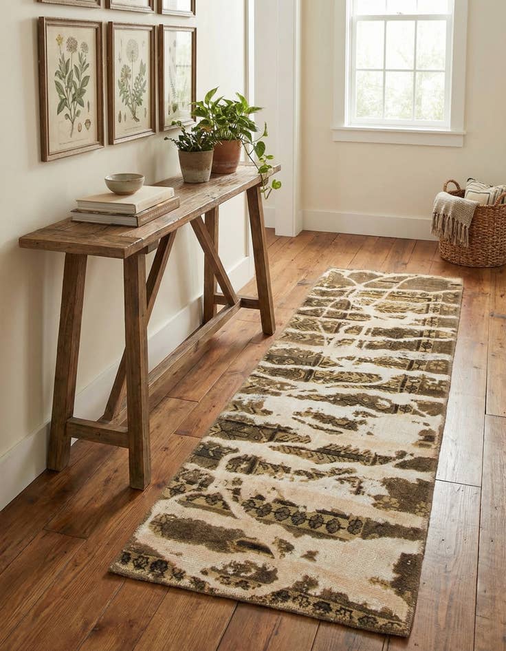 Detail image of 2' x 6' 2  Hand Knotted Ultra Vintage Persian Wool Runner Rug