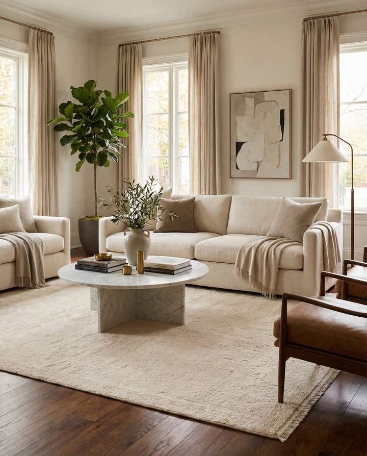 6' x 9' 4 Hand Knotted Darya Wool Rug