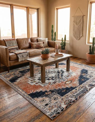 Rust Red Tucson Square Rug