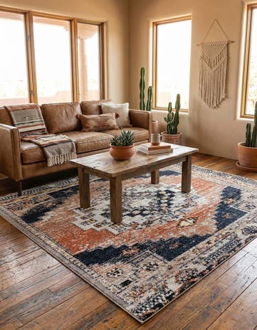 Rust Red Tucson Square Rug