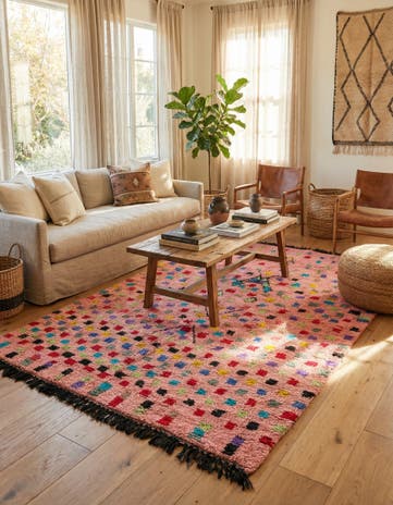 5' 3 x 8' Hand Knotted Moroccan Wool Rug