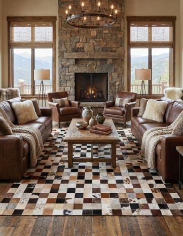 5' x 7' 10 Cowhide Rug