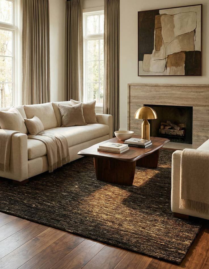 Detail image of 5' 1 x 5' 10 Juma Wool Square Rug