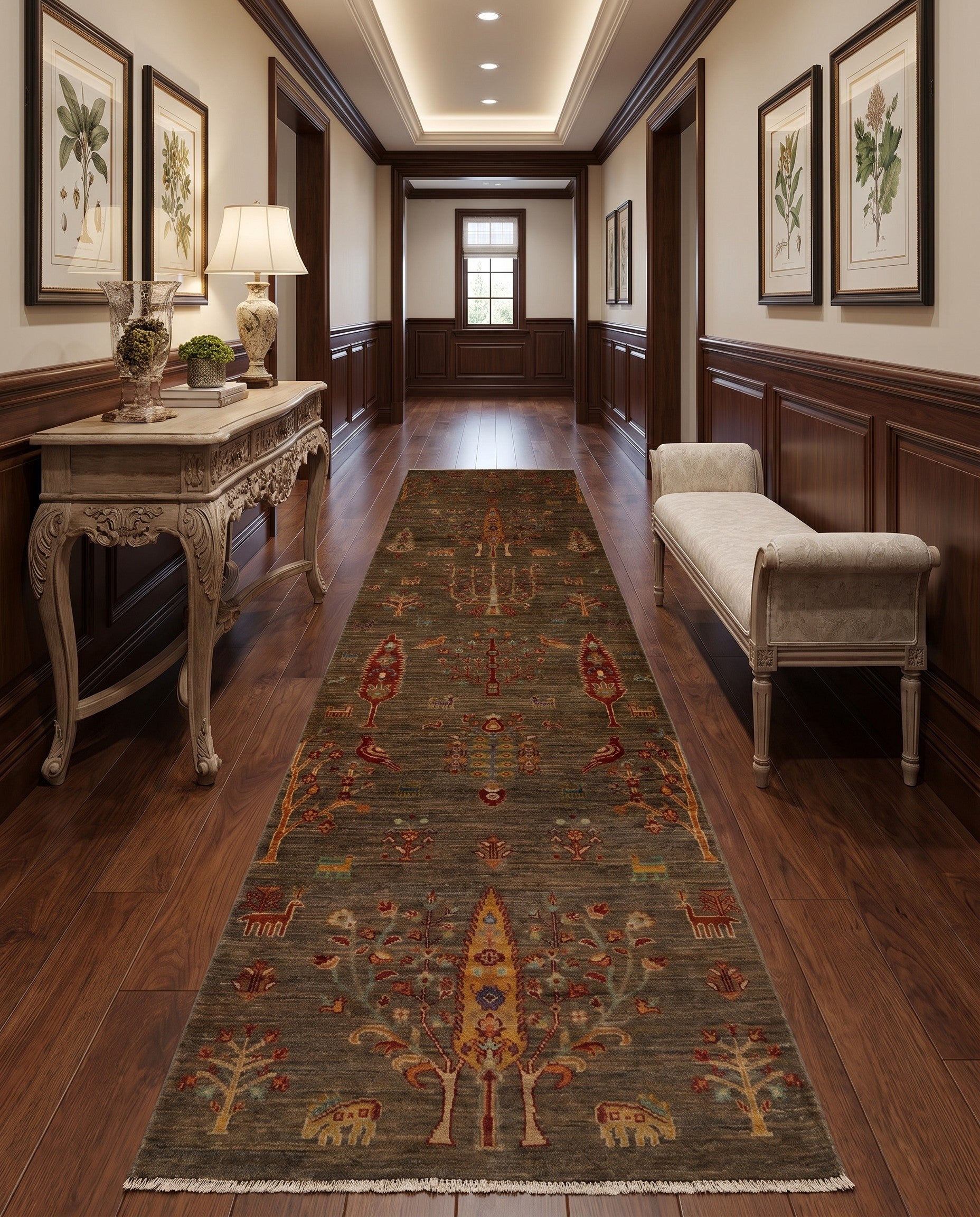 2' 9 x 9' 10 Hand Knotted Ariana Ziegler Runner Rug