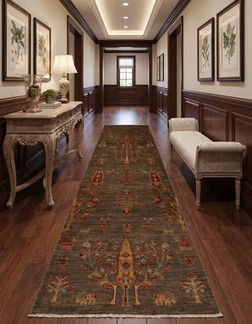 2' 9 x 9' 10 Hand Knotted Ariana Ziegler Runner Rug