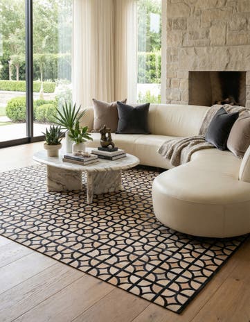 8' 2 x 10' Cowhide Leather Rug