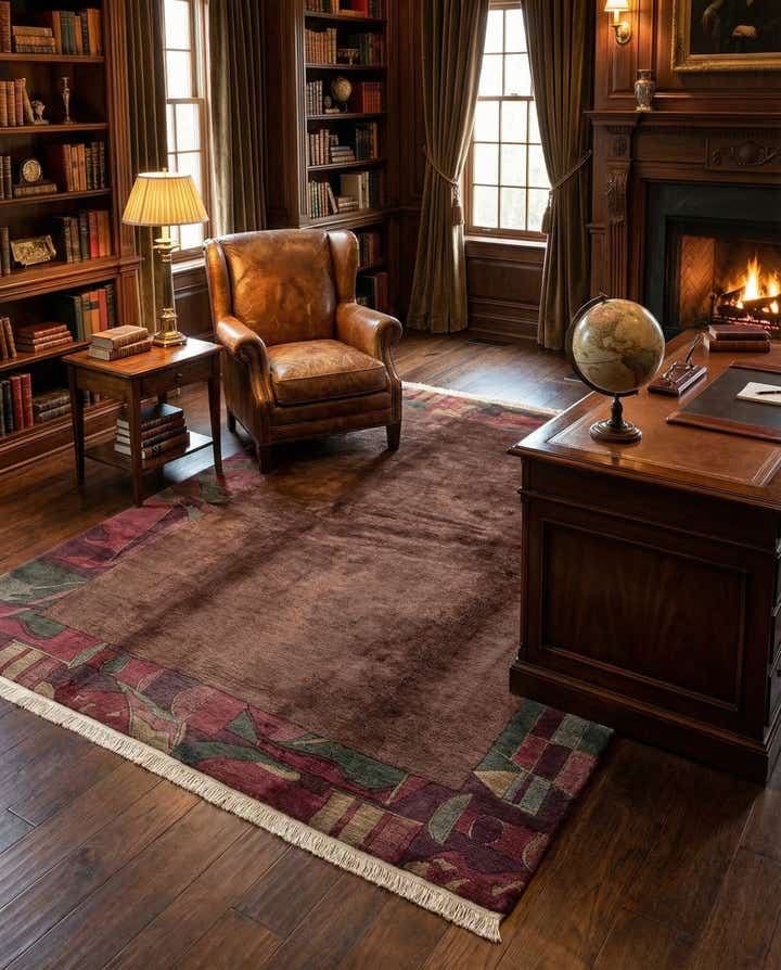 6' 11 x 8' 5 Hand Knotted Tibet Wool Rug