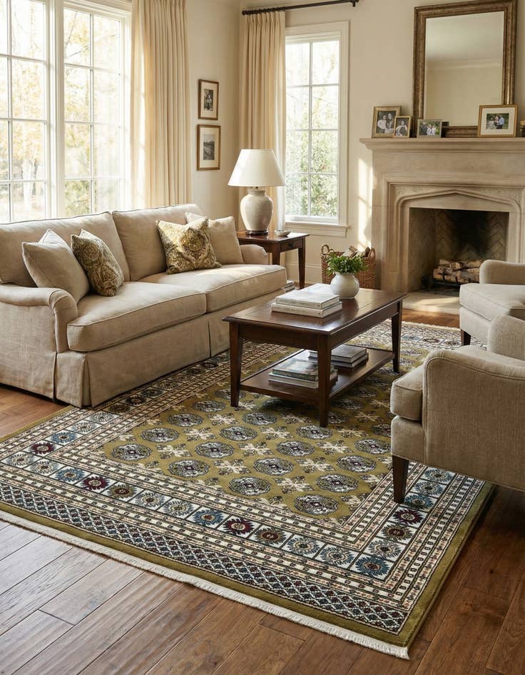 Detail image of 5' 3 x 8' Nain Design Rug