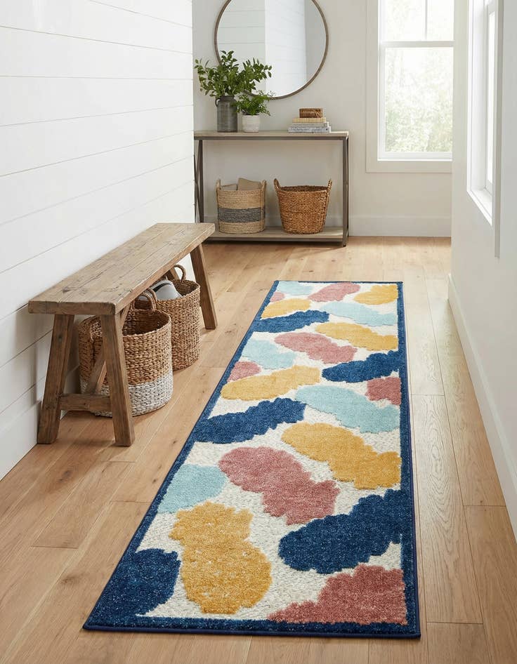 Detail image of 2' x 10'  Washable Belize Indoor / Outdoor Runner Rug