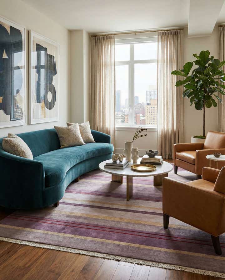 6' 6 x 9' 8 Hand Knotted Darya Wool Rug