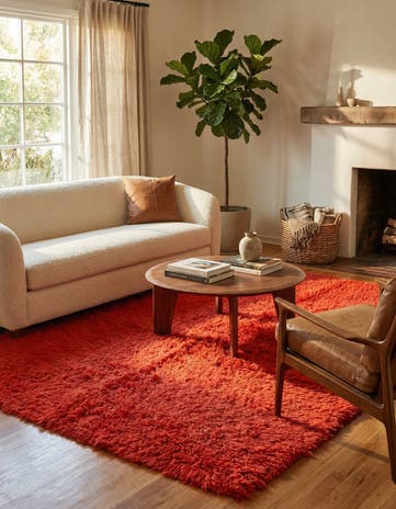 5' 7 x 8' Hand Knotted Moroccan Wool Rug