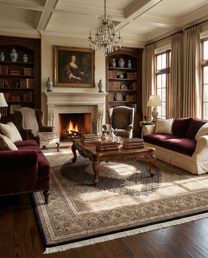 6' 9 x 8' 7 Tabriz Mahi Rug