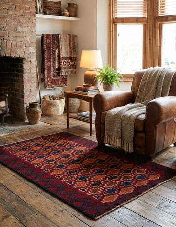 2' 10 x 4' 7 Hand Knotted Balouch Persian Wool Rug