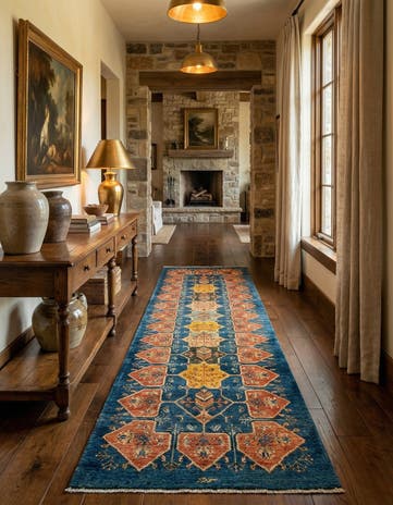 3' x 9' 4 Luribaft Wool Runner Rug