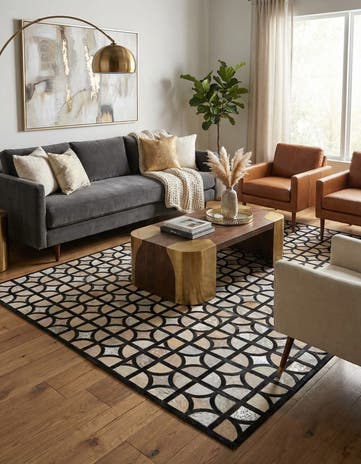 5' 3 x 7' 6 Cowhide Rug
