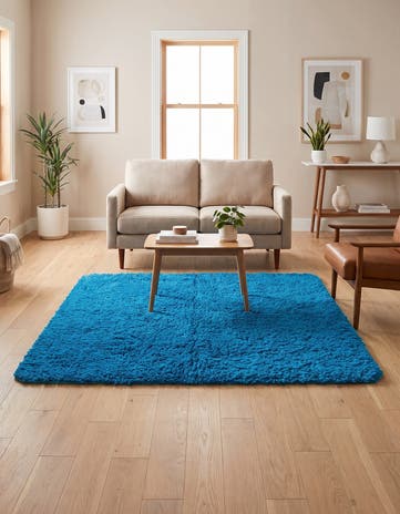 5' 7 x 6' Hand Knotted Moroccan Wool Square Rug