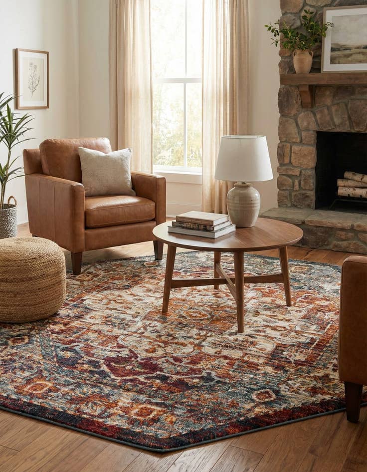 Detail image of 7' 10 x 7' 10 Isabella Octagon Rug