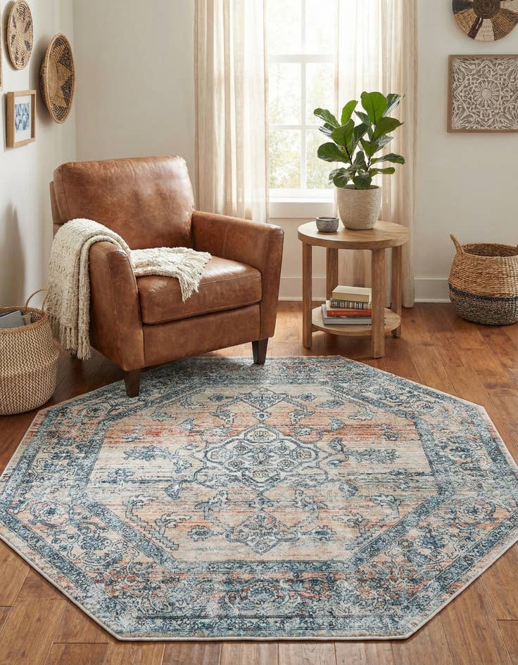 Detail image of 4' x 4' Newport Octagon Rug