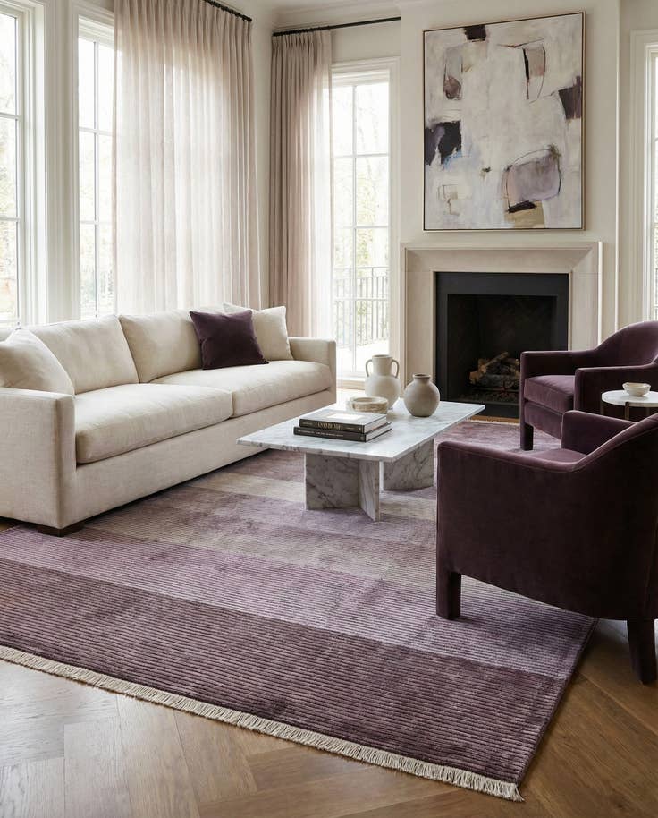 Detail image of 6' 7 x 10' Hand Knotted Darya Wool Rug