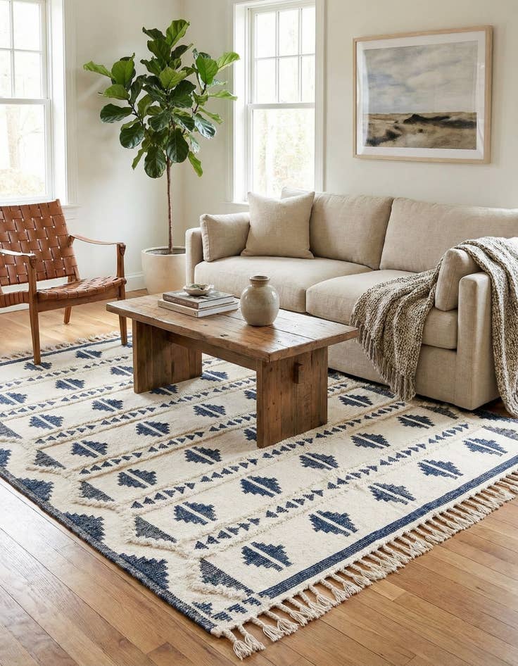 Detail image of 9' x 12'  Hand Woven Arizona Wool Rug