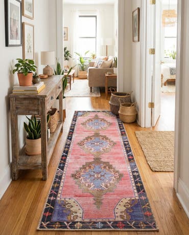  2' x 6'  Washable Timeless Runner Rug